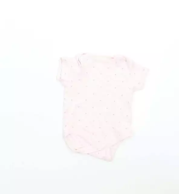 NEXT Baby Pink Floral Cotton Babygrow One-Piece Size 0-3 Months