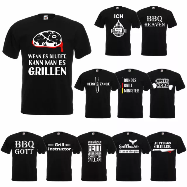 Cooles Grill BBQ T-Shirt - lustige Fun Sprüche - Party Kochen Smoker Geschenk