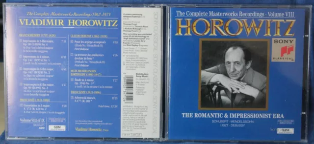 HOROWITZ - THE COMPLETE MASTERWORKS RECORDING VOL.VIII - 1 CD n.4550