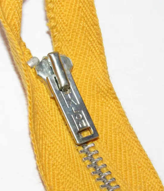 UNUSED VINTAGE TALON Metal Zipper 23 Separating Zipper! Yellow