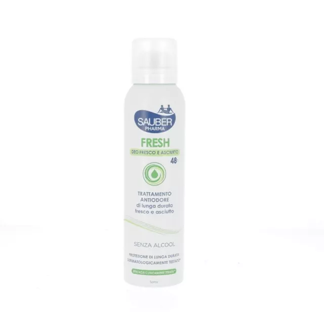 SAUBER Fresh Deo fresco e Asciutto - Deodorante Spray di lunga durata 150 ml