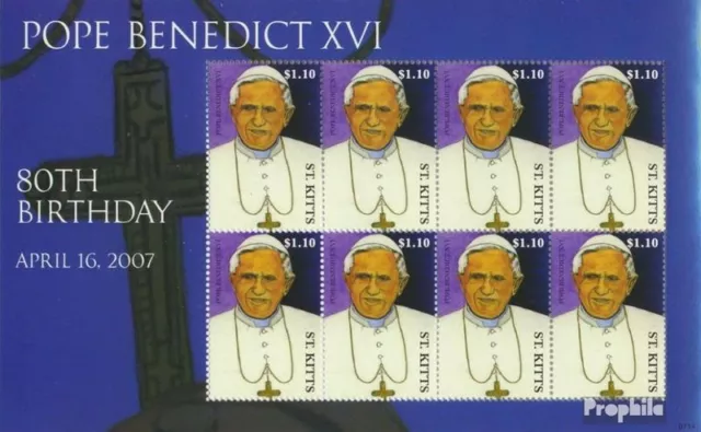 Briefmarken St. Kitts 2007 Mi 1002 Kleinbogen postfrisch Religion