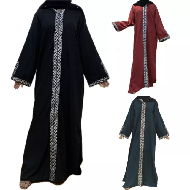 Maxi abito marocchino caftano abaya con cappuccio donne musulmane abito abayas abito caftano 3