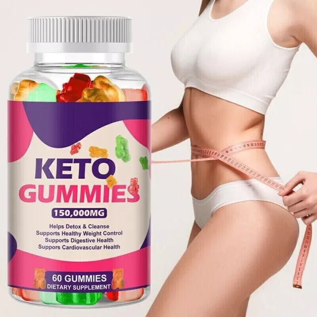 60 Keto Gummies 150,000 MG  Advanced Weight Loss Fat Burner Dietary Supplies