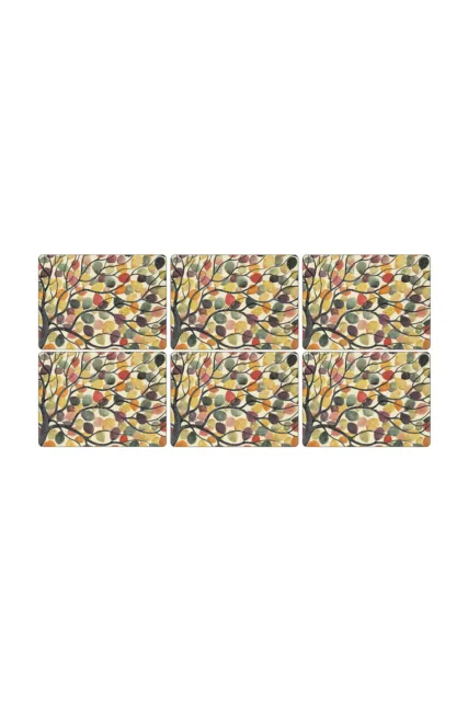 Pimpernel Dancing Branches Placemats Set of 6 Cork Backed Mat Tablemat Tableware