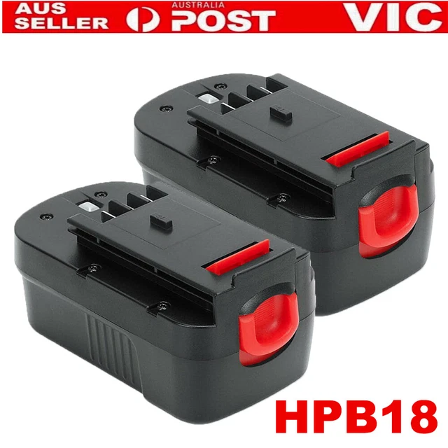 2 X HPB18 18V Slide Battery for Black & Decker HPB18-OPE 244760-00 FSB18  HPD1800