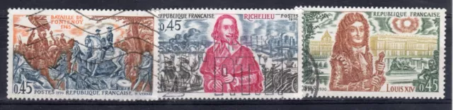 1970 - Série Histoire de France 5, timbres oblitérés lot 2