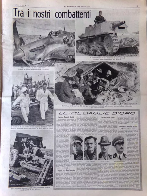 La Domenica del Corriere 12 Aprile 1942 WW2 Pascoli Petrolini Australia Formosa 2