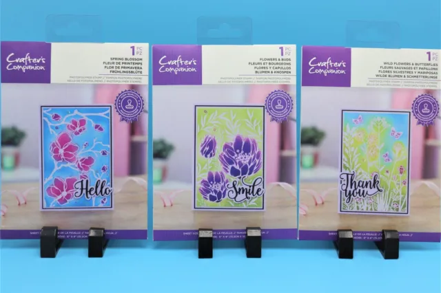 Crafter's Companion  polymer Stamp Collection / BLOSSOMS,  FLOWERS, BUTTERFLIES