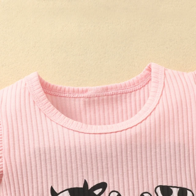 Abiti neonata bambina casual arricciacapelli + pantaloncini a sospensione + set fascia 5