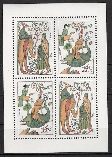 Europa CEPT, Tschechische Republik 1994 Mi 36/37 im Kleinbogen ** KW 20,00€
