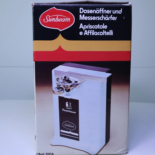 VINTAGE SUNBEAM POWERHOUSE Electric Can Opener knife & Scissors