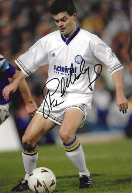 SUPERB STEVE HODGE LEEDS UNITED SIGNED 12 X 8 INCH PHOTO - Nottingham Forest