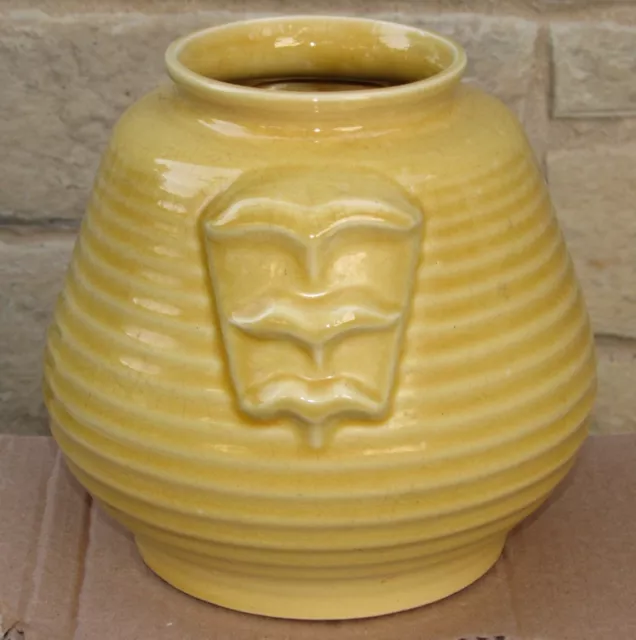 Red Wing Art Pottery Vase Urn Jug Arts Crafts #212 1929 Catalog Ribbed Handles