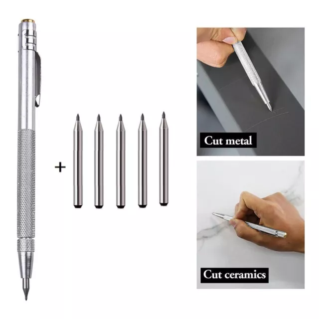 6X Engineers Tungsten Scribe-Tool Pen Scriber Engraver Metal Glass Ceramics-Set