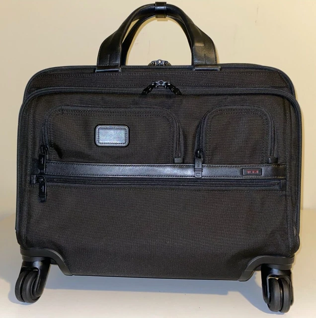 Tumi Deluxe 4 Wheeled Laptop Case Brief – Alpha 2 - 26627D2 Rolling Briefcase 2