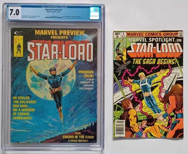 Marvel Preview #4 Star-Lord CGC 7.0 Plus Spotlight #6 Star-Lord VG See Photos
