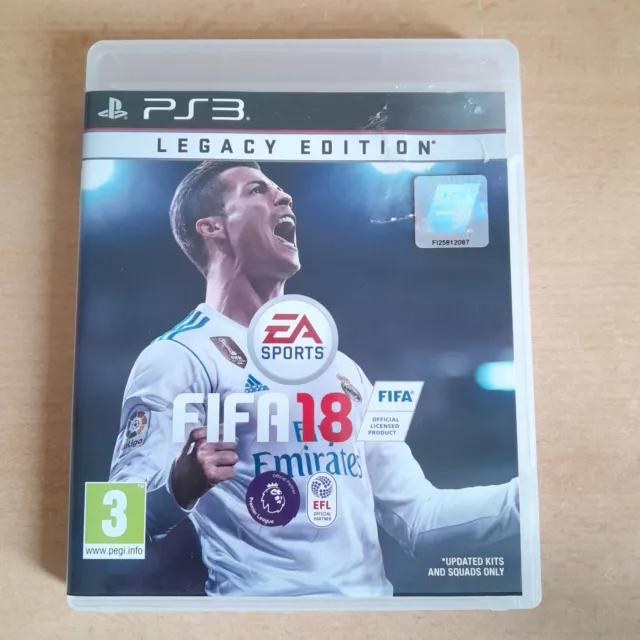 FIFA 18 - Legacy Edition | Sony PlayStation 3 PS3, UK PAL | Complete