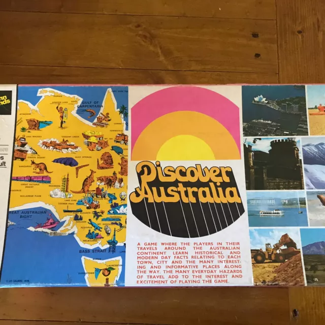 Discover Australia Board Game Vintage 1974 John Sands Boardgame