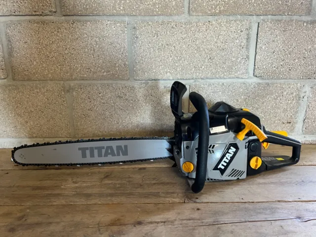 Titan Chainsaw Petrol TTCSP40 40cm Bar 40.1cc Garden Tool Wood Pruning  Cutter
