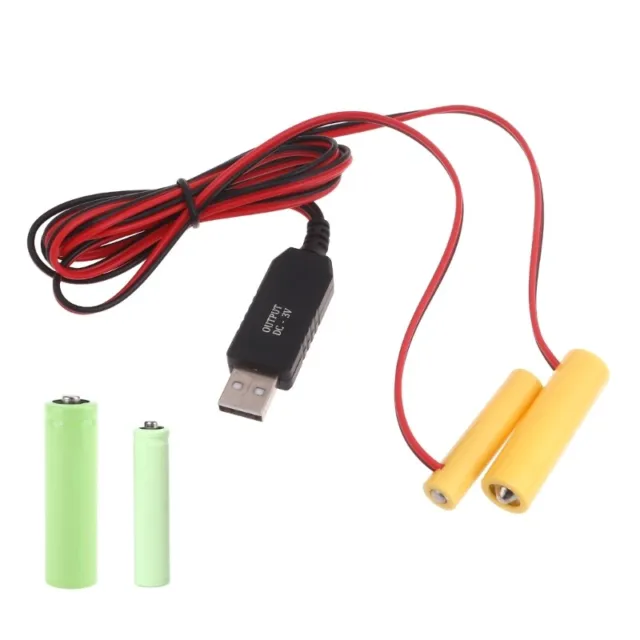 3V AA AAA Dummy Eliminators USB Power Supply Adapter Cord for Remote Toy
