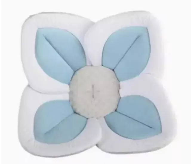 NEW Lotus Flower Newborn/ infant Tub Sink Seat Soft Plush Bathing Mat blue