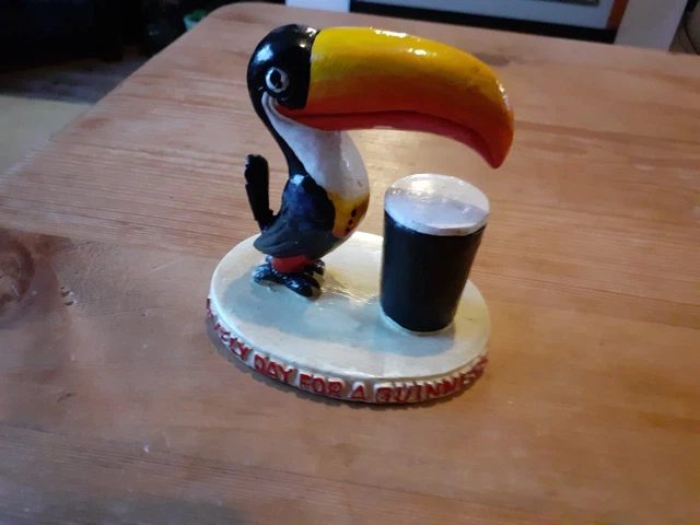 Vintage Guinness collectable.Bar top.Lovely day for a Guinness. Toucan and pint.
