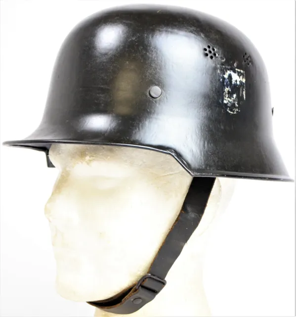 WW2 WK2 FFW FLP M34 Helm Stahlhelm Feuerwehr Feuerlöschpolizei Größe 56 RAR 6230