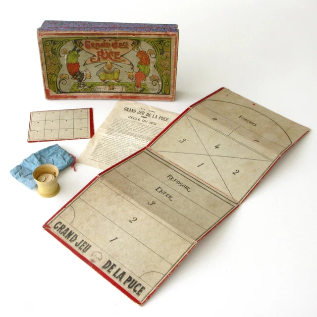 JEU DE PUCES en bois très ancien Grand jeu de puce N.K Paris EUR 20,00 PicClick FR