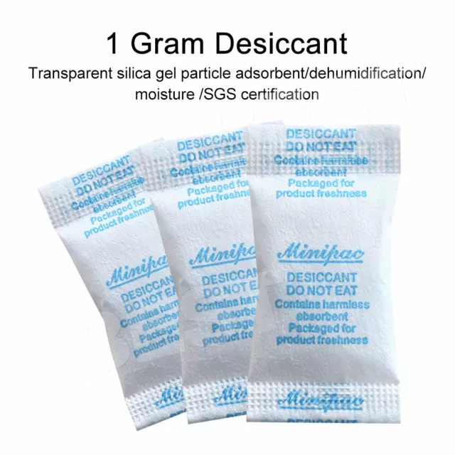 1 gram Reusable Silica Gel Packets Desiccant Moisture Absorber Packs Food Grade 3