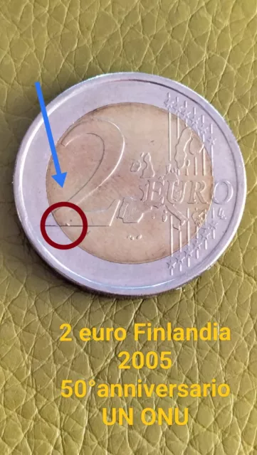 Moneta FINLANDIA 2005 2 Euro 50° ANNIVERSARIO ONU FINNLAND SUOMI FINLAND