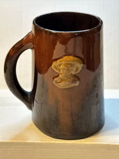 Peters and Reed Pottery Glaze Mug Stein 5-5/8” Brown Decor