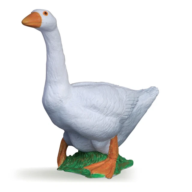 PAPO Farmyard Friends White Goose Toy Figure, White (51061)