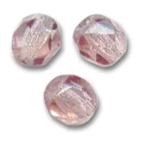 50 Perles Facettes cristal boheme 4mm - LIGHT AMETHYST LUSTER