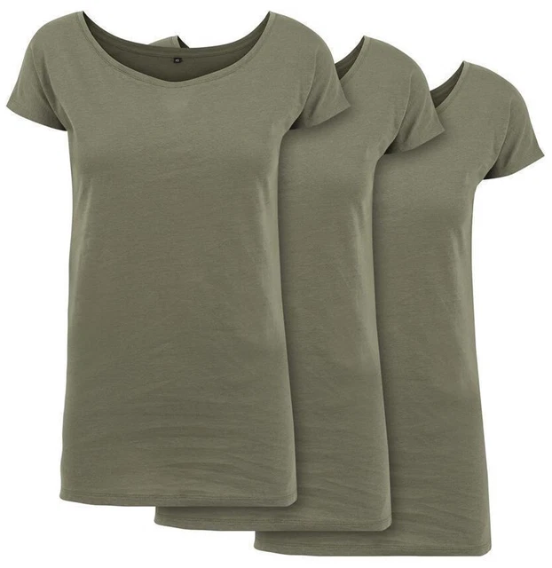 T-shirt Femme à Manches Courtes – Build Your Brand – Teinture Spray Décontractée – Coton 100% – Taille XS à XL