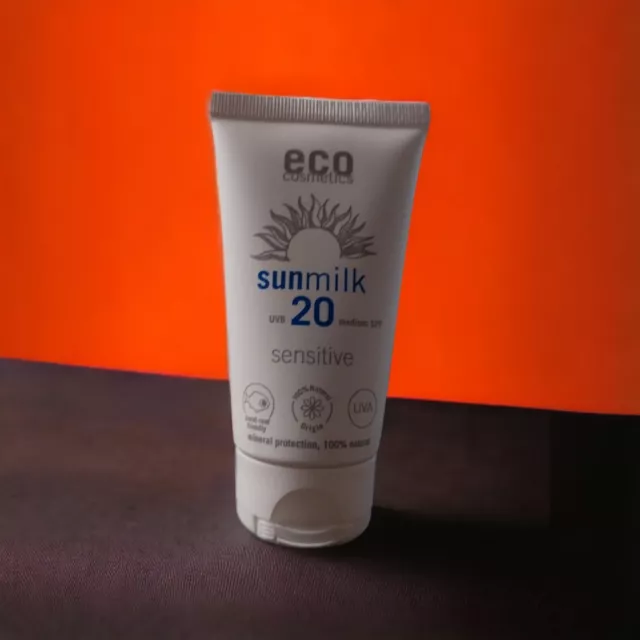 Eco Cosmetics Sonnenmilch LSF 20 sensitive  75 ml. Neu 2