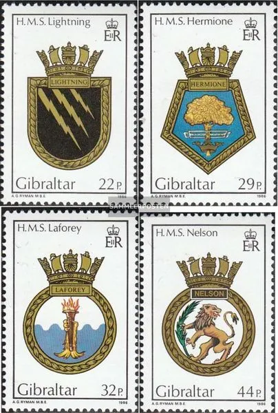 Gibraltar 513-516 (kompl.Ausg.) postfrisch 1986 Schiffswappen