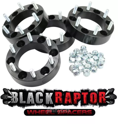 Black Raptor Navara D21 & D22, 30mm Aluminium Wheel Spacers Fits Nissan