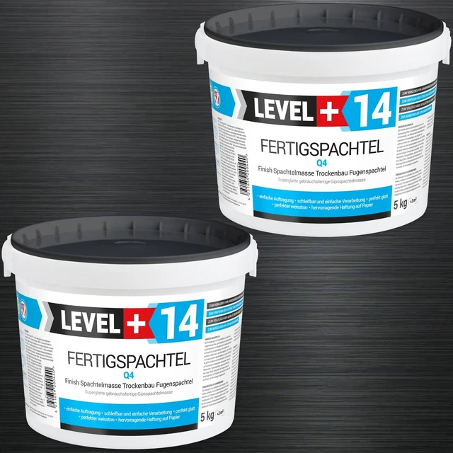 Fertigspachtel Glättspachtel 5+5Kg Gipsspachtel Trockenbau Wand Q1-Q4 Innen RM14