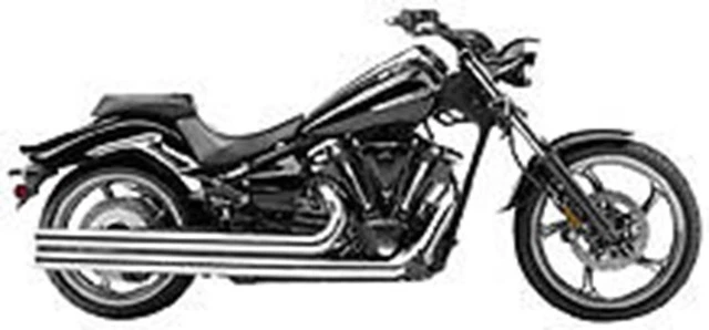 08-11 Yamaha Raider Road Burner Hard Krome 3' Stepped Drag Pro Exhaust Bl Pipes