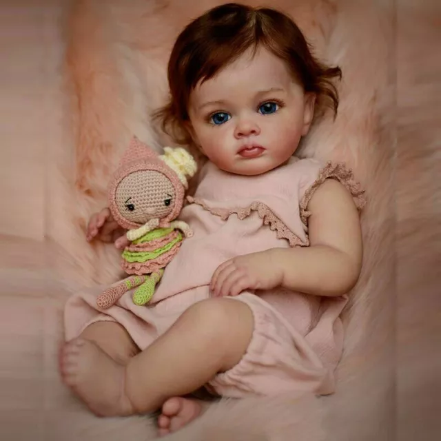 Lifelike Reborn Baby Dolls 23'' Soft Silicone Vinyl Realistic Toddler Girl Doll