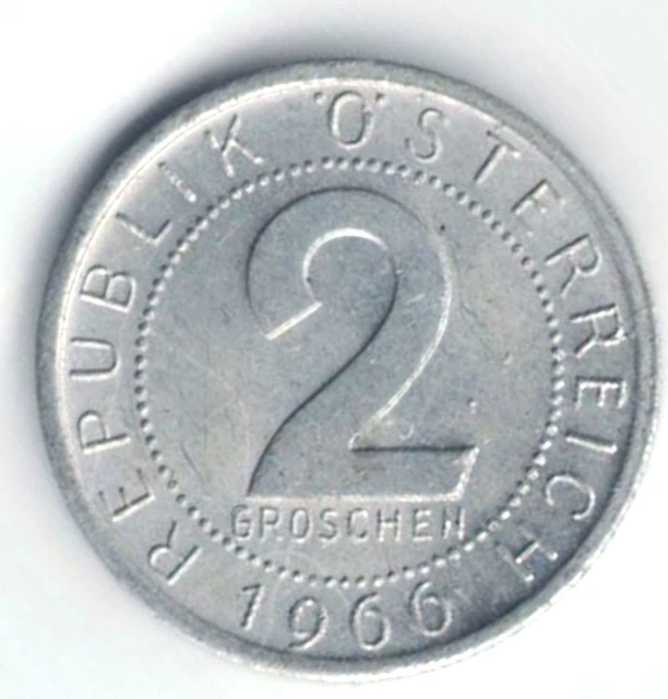 Austria Coins - 2 Groschen  1966      *481