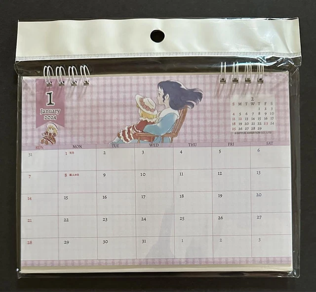 WORLD MASTERPIECE THEATER 2024 Desk Calendar Little Princess Sarah 42.