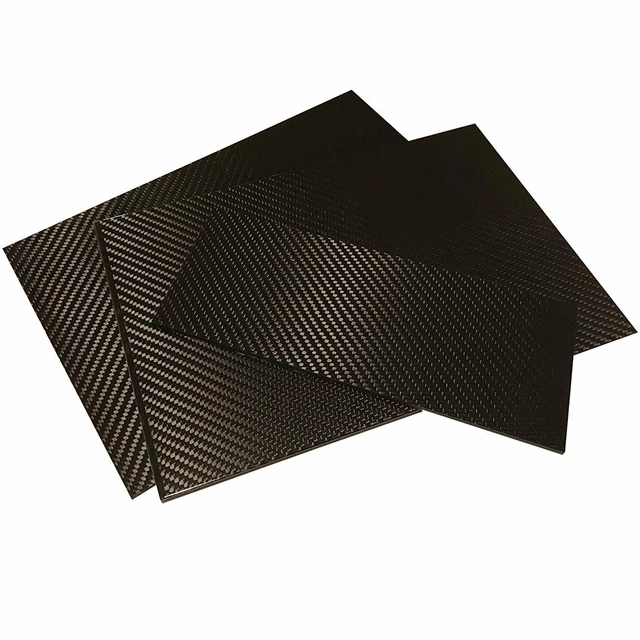 (1) Carbon Fiber Plate - 100mm x 250mm x 1mm Thick - 100% -3K Tow, Plain...