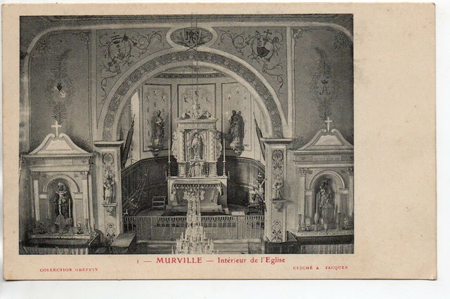 MURVILLE - Meurthe et Moselle - CPA 54 - Intérieur de l'église