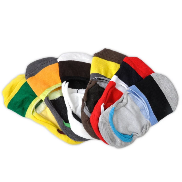 6 Pair hommes Casual Low Cut Socks chaussettes bateau anti-dérapant Invisible vt