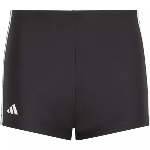 Adidas Kinder 3 Streifen Boxer Badehose Badeshort schwarz-weiß