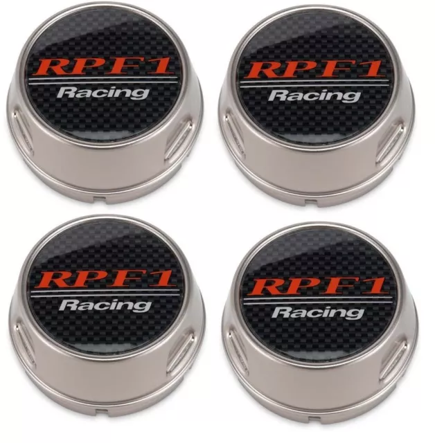 (4) Enkei RPF1 Center Caps for 15x8" 16"  17"  18" Wheels P/N A379-0000SP