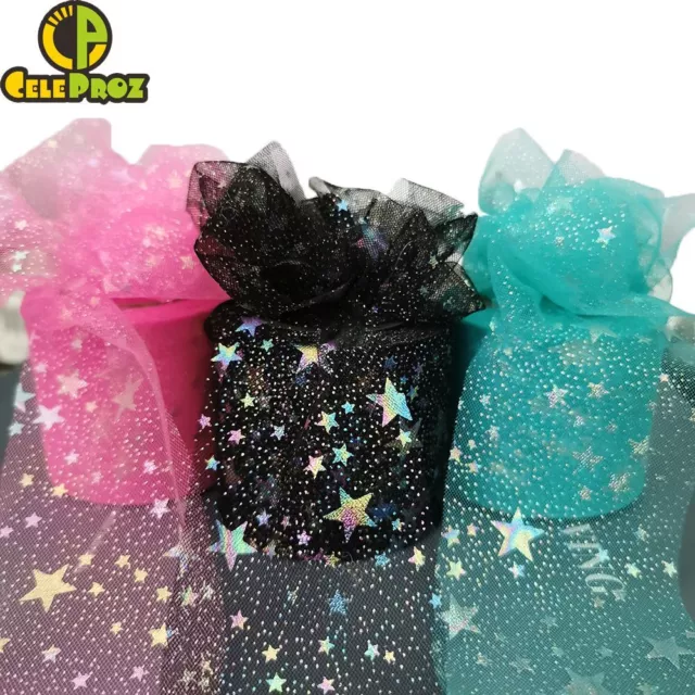 Multicolor Tulle Iridescent Polyester Ribbons Home Craft Party Decoration Ribbon
