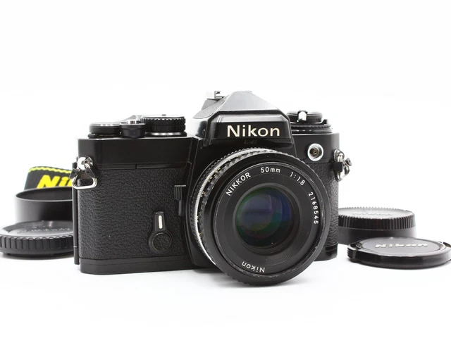 NIKON FE BLACK 35mm SLR Film Camera Nikkor N.C 24mm f/2.8 from